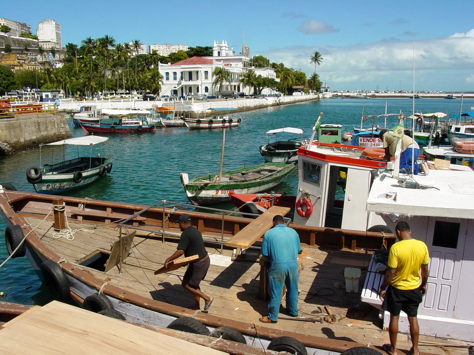 Harbor Scene with Fishing Boats - Salvador - Brazil.jpg
